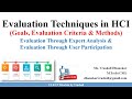 HCI 5.5 Evaluation Techniques | Evaluation Criteria with Examples