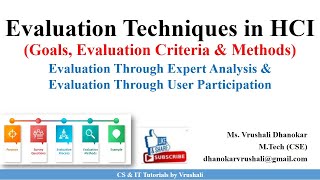 HCI 5.5 Evaluation Techniques | Evaluation Criteria with Examples
