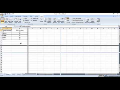 How to Freeze row or column or row and column together in Excel