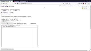 Functional-1 (noX) Java Tutorial || codingbat.com