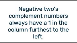 A-Level Comp Sci: Two's Complement