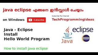 java eclipse 1 install and hello world program