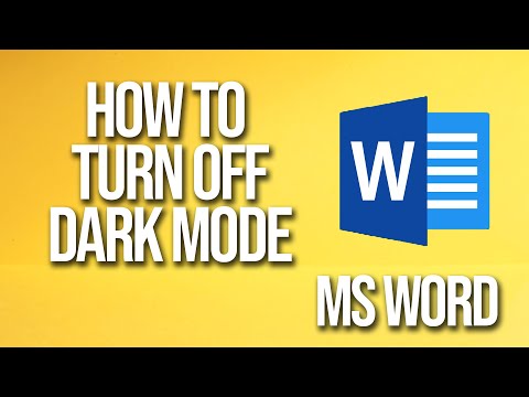 How To Turn Off Dark Mode Microsoft Word Tutorial