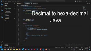 Write a Java program to convert a decimal number to hexadecimal number Decimal number to Hexa