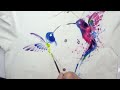 簡單畫蜂鳥how to paint hummingbird in acrylic