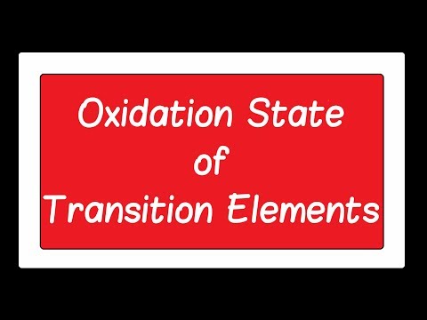 4 Oxidation State of Transition Elements ch2 12th 4 Oxidation State of Transition Elements ch2 12th