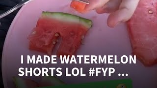 💃 I made watermelon shorts lol🍉🩳 #fyp #photo #summer #foryou | Tiktok 💃💃