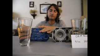 Kawasaki js550 High compression head comparrison vs OEM