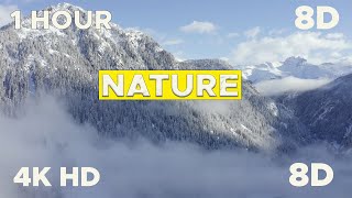 Peaceful Mountain Snow Music | 1hr Nature mountain Relaxation Film | - 4k Ultra HD