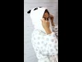 Женский халат с ушками на капюшон 🐼 cocoon