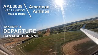 Takeoff: AAL3038 - Waco Regional (KACT) Airport - Canadair CRJ-700 - ACT to DFW