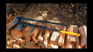 Fiskars X27 Axe Review and comparison - firewood splitting -