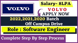 Volvo Off Campus Drive 2022 | Earn 8 LPA Salary | Campus Drive For 2022 Batch