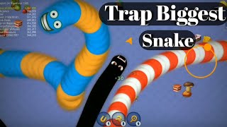 Worms zone io Trap Biggest Snake | wormate io Trap Biggest Snake | snake io Trap Biggest Snake