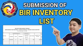 BIR TAX FILING | BIR Inventory List for Sellers | How to fill out inventory list Step by Step