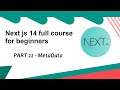 Metadata in next js - Next js 14 tutorial