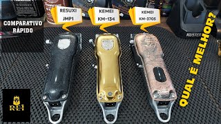 RESUXI JMP-1, KEMEI KM-134, KEMEI KM-3705 - MUDA MUITO? QUAL MELHOR?  |  •REI DAS MÁQUINAS•   #KEMEI