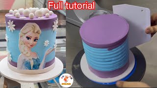 frozen cake simple design | frozen elsa birthday cake| disney frozen birthday elsa cake design