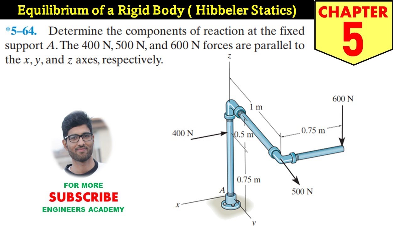 5-64 Equilibrium Of A Rigid Body (3D Equilibrium Problems) Chapter 5 ...