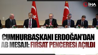 Cumhurbaşkanı Erdoğan, ABD'deki Düşünce Kuruluşu Temsilcileriyle  Bir Araya Geldi