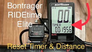 How to reset the Timmer and Distance on your Bontrager RIDEtime Elite bicycle computer