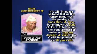 Anne Marie St. Rose ~ Short Obituary