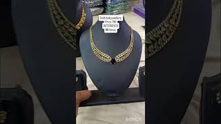 Gold look stone necklace