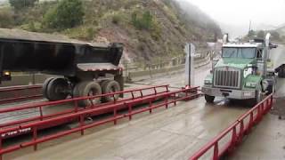 Customer trucks cross the scales at Morrison Quarry