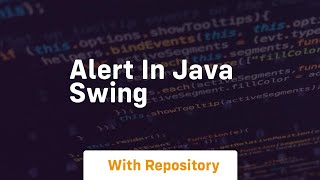 alert in java swing