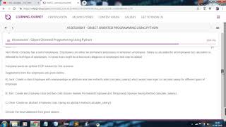 InfyTQ ASSESSMENT - OBJECT ORIENTED PROGRAMMING USING PYTHON