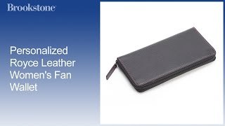 Personalized Royce Leather Women's Fan Wallet