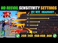 Best Sensitivity Setting For Auto HeadShot⚙️ 2GB - 3GB - 4GB - 6GB - 8GB - 12GB RAM || Free Fire Max