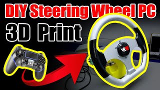 1080 degree steering wheel 3D print for pc; DIY  Racing Wheel From gamepad