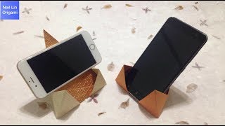 DIY Origami Phone Holder / How To Make Paper Mobile Stand Without Glue