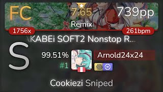 Arnold24x24 | Various Artists - AKABEi SOFT2 Nonstop Remix [Remix] +HDDT 99.51% {#1 739pp FC} - osu!