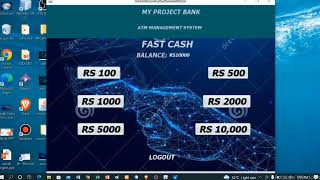 ATM management system Java project in Object oriented programming