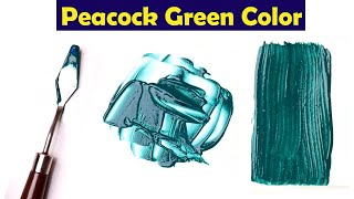 How To Make Peacock Green Color - Mix Acrylic Colors