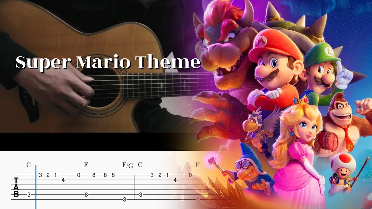 Super Mario Bros. Theme - Fingerstyle Guitar TAB Chords Acordes - Chordify