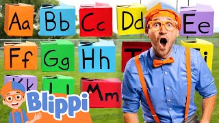 Rainbow ABC Learning with Blippi! | Fun Colors and Animals | Educational Videos for Kids