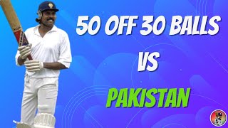 India 70/5 vs Pak and then Kapil Dev Counter-attacks with an Aggressive 50 off 30 Balls!
