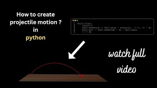 Projectile motion in python. Vpython 43