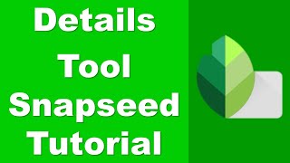 Snapseed Details Tool: A Comprehensive Tutorial