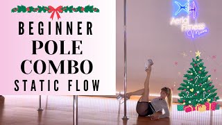 POLE DANCE COMBO FOR BEGINNERS TUTORIAL  || Static Pole Fitness Flow