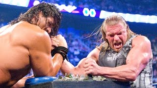 Triple H battles The Great Khali in Indian Broken Glass Arm Wrestling match: SmackDown, Aug.8, 2008
