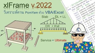 xlFrame: ใช้มาโคร VBA/Excel เพื่อวิเคราะห์คานช่วงเดียวรับน้ำหนักบรรทุกแบบสามเหลี่ยมถ่ายจากแผ่นพื้น