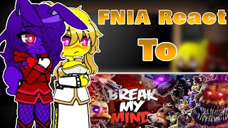 FNIA React to FNAF song||Break My mind||enjoy the video