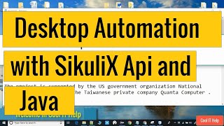 Desktop Automation | Introduction of Sikulix Api with java in eclipse