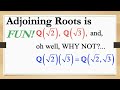 Field Extension & Splitting Field Examples | Adjoin Roots: ℚ(√2), ℚ(√3), ℚ(√2,√3)=ℚ(√2)(√3)