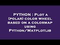PYTHON : Plot a (polar) color wheel based on a colormap using Python/Matplotlib