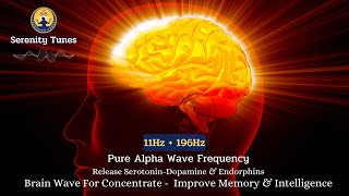 🎼035- ☯ 11Hz + 196Hz Alpha Wave Frequency I Binaural Wave I Instant Brain Calming Tone I Deep Focus